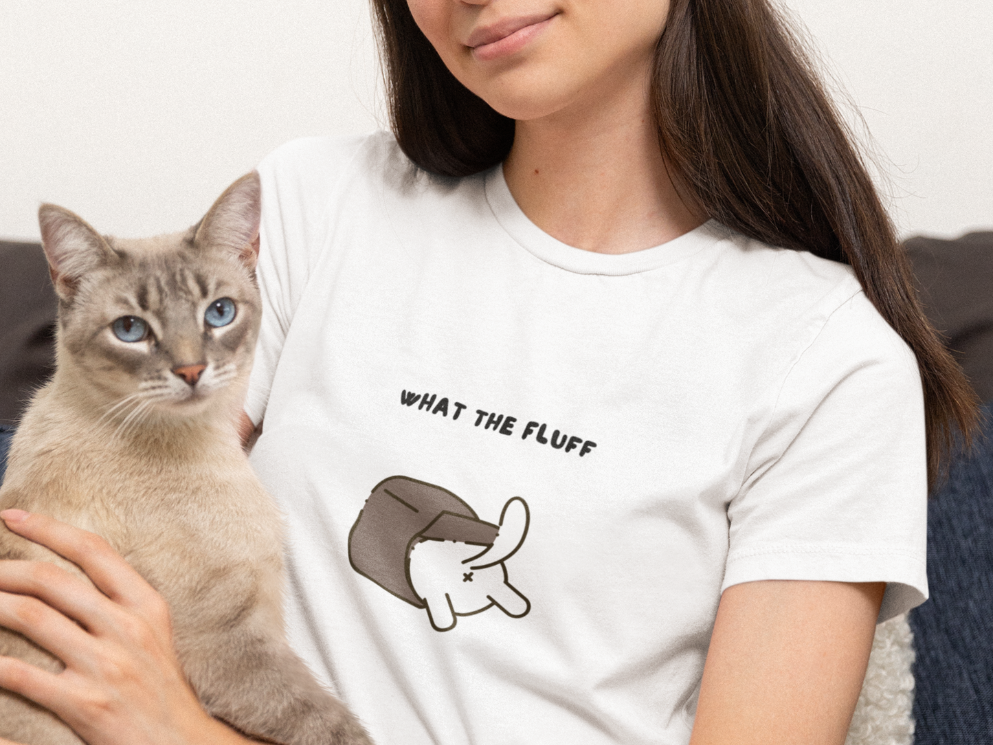 What The Fluff Cat In Bag T-Shirt