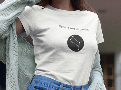 Gemini Born To Keep You Guessing with Stars T-Shirt